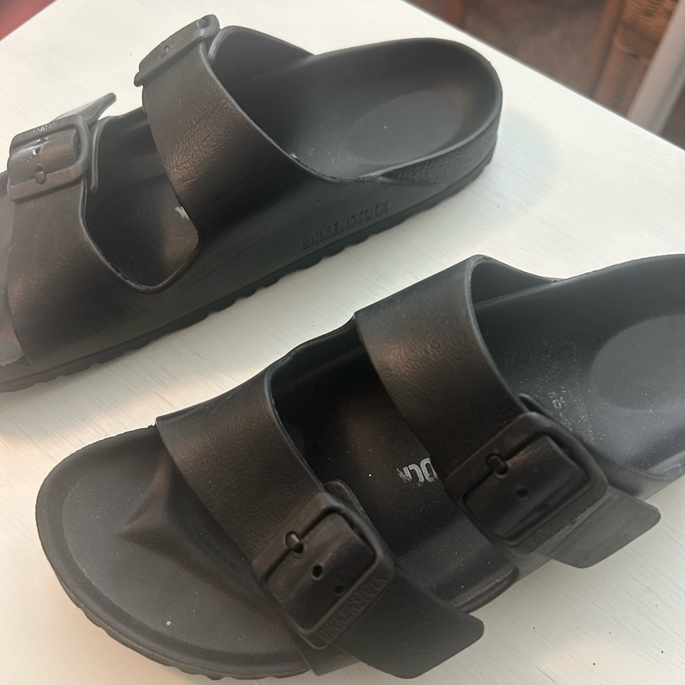 Birkenstock Kids Double Strap Black Sandals